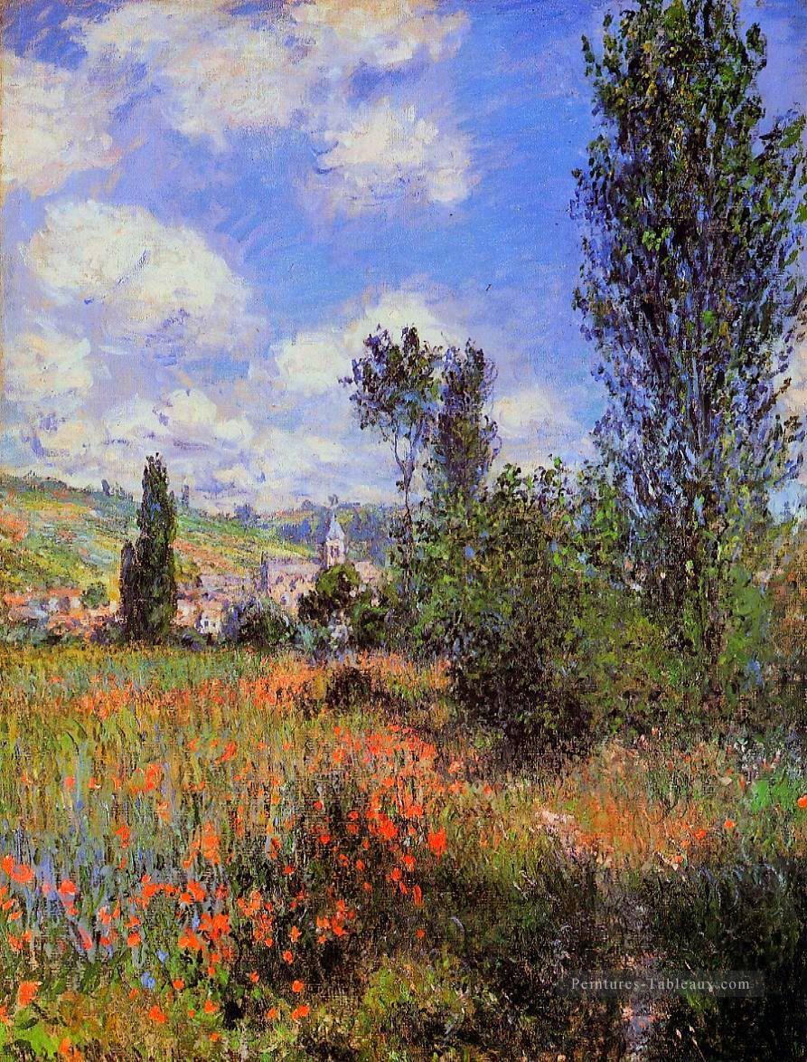 Lane dans les champs de coquelicots Ile SaintMartin Claude Monet Peintures à l'huile